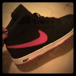 Nike Air Force 1 Black and Pink Size 8.5 women